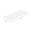 Hastings Home Microfiber Memory Foam Bathmat, Oversized Padded Nonslip Accent Rug Wave Pattern, for Home (White) 360720RXB